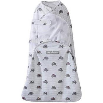 HALO SwaddleSure Adjustable Cocoon Swaddling Pouch-Newborn 0-3 Months-Elephant
