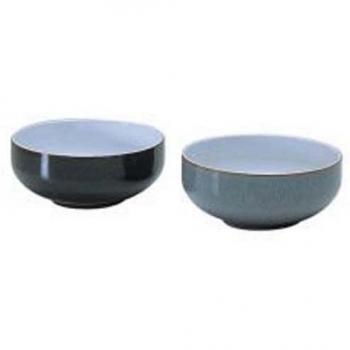 Denby Jet Grey Soup/Cereal Bowls, Set of 4 by Denby