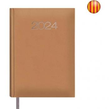 Agenda Dohe Lisboa 2024 Día Página Tamaño Extra 14x20 cm Color Camel Catalán Ref. 12693