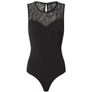 Vero Moda Vmalberta Sweetheart SL Body Noos Ropa interior, Negro, L para Mujer