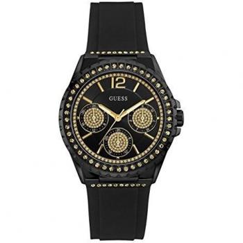 Guess Womens Chronograph Quartz Watch with Silicone Strap W0846L1