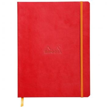 Cuaderno Rhodia 117563C - Rojo amapola, Cuaderno B5 de tapa blanda con puntado Dot (puntado) y diseño Rhodiarama