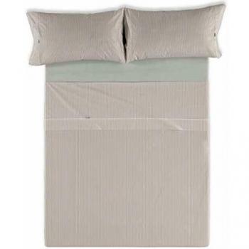 ESTELIA - Juego de sábanas Greta Color Piedra - Cama de 160