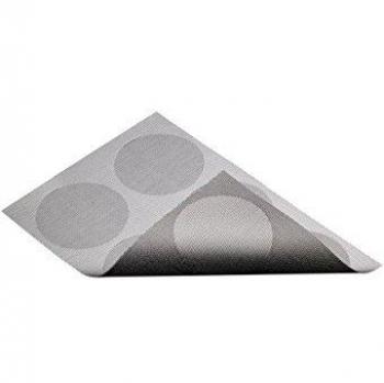 Mantel Individual Reversible de PVC/Poliéster 30 x 45 cm - Color Gris Plata