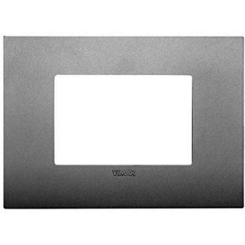 Placa Vimar Arké Classic 3 Módulos Plata Mate