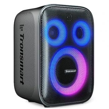 Tronsmart Halo 200 Altavoz Inalambrico Portátil de Fiesta Karaoke Negro, Altavoz Bluetooth 5.3, Potente de 120W, Sonido Estéreo, Luces LED, Waterproof, 18H de