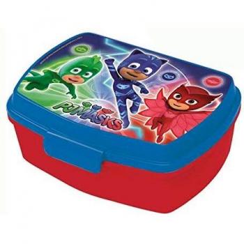 p:os Fiambrera Promo PJ Masks, Aprox. 17 x 13,5 x 5,5 cm, Color carbón