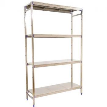 Estantería Metálica Simoninox Inicial 4 Estantes, Acero Inoxidable, 1600x1660x500 mm, Carga Máxima 200 kg
