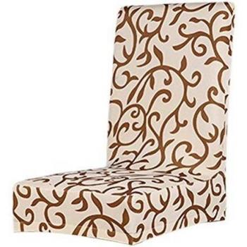 ULTNICE Cubierta de la silla elástica desmontable funda de asiento Protector muebles escudo café
