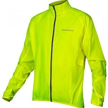 Endura Pakajak - Chaqueta de ciclismo para hombre, ultra plegable, resistente al viento, color amarillo