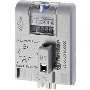 FINDER FIN 86.00 - Multi-function time lag relay, 0.05...360000s, AC 12...240V