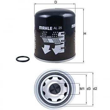 Cartucho del secador de aire comprimido KNECHT MAHLE ORIGINAL AL 25