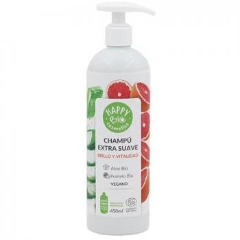 Champú Natural Extra Suave con Pomelo y Aloe Vera Bio - Brillo y Vitalidad, 450ml