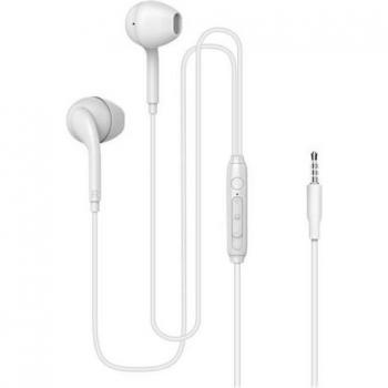 Auriculares Intra-auriculares Cable Jack 3,5mm con Micrófono y Sonido de Calidad Fairplay Blanco