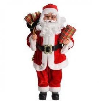 Figura Decorativa Papá Noel Rojo/Blanco 37 Cm