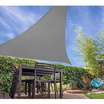 Toldo triangular de tela ProGarden gris oscuro 3x3x3 m