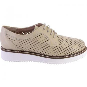 Zapatos con cordones de mujer PITILLOS 5730 PIEL CREMA