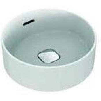 Lavabo sobre encimera Ideal Standard II redondo 38 cm blanco sin orificio para grifería con rebosadero