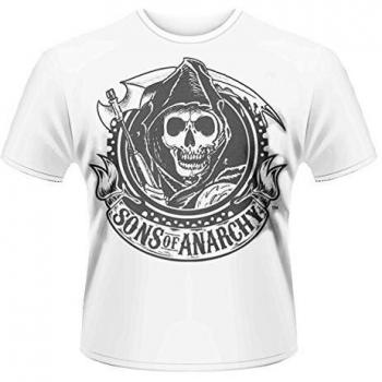 Plastic Head Sons of Anarchy Reaper Men's T-Shirt White Large