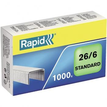 C/20 cajas de 1000 grapas galvanizadas 26/6 Rapid