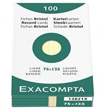 Exacompta 13821X Cartones Bristol, 12,80 x 7,90 x 2,50 cm