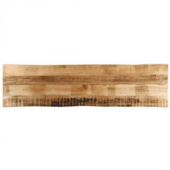 Tablero de mesa borde natural madera maciza mango 180x40x2,5 cm