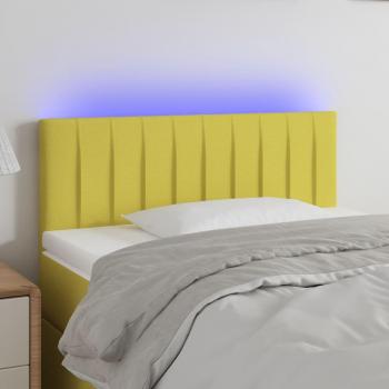 Cabecero LED de Tela Verde 90x5x78/88 cm