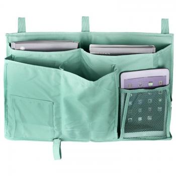 Organizador con 8 bolsillos para colgar en cama o cuna, asiento de coche, azul, talla única