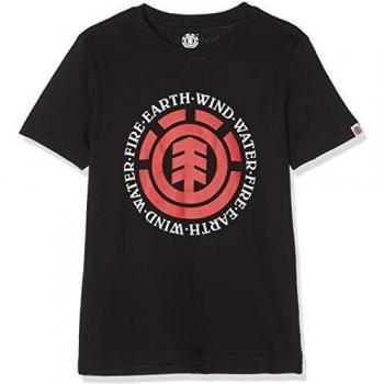 Element Seal SS Boy tee Shirt, Niños, Flint Black, 8