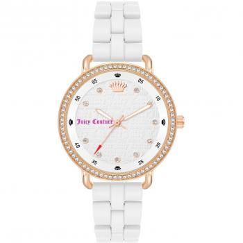 Juicy Couture Women's Quartz Watch JC1310RGWT (Ø 36 mm) - Transparent Pink/White