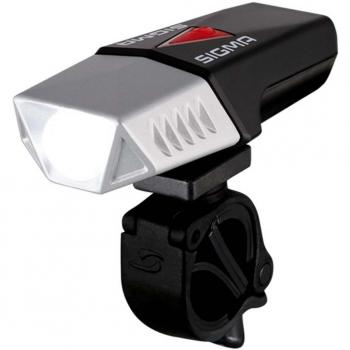Sigma Buster Faro delantero, Unisex adulto, Negro/Rojo/Plateado, 600 lúmenes