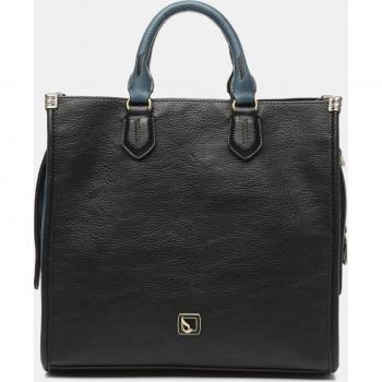 Abbacino - Bolso de mano grande Wonderland negro con cremallera, elaborado en materiales sintéticos, modelo actual y elegante, con cierre de cremallera e interior con compartimentos