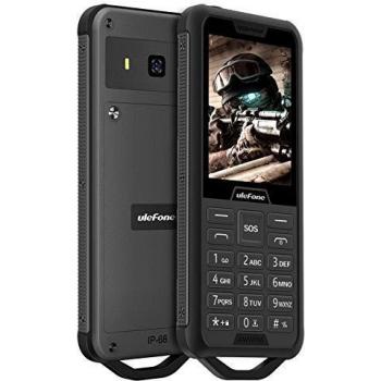 Teléfono Móvil de Fácil Uso, Ulefone Armor Mini 2 Pantalla 2,4, Móvil Resistente IP68 Impermeable Robusto, Teclas Grandes, Batería 2100mAh, 2G Dual SIM, Cámara, Radio FM, MP3, Boton SOS, Linterna