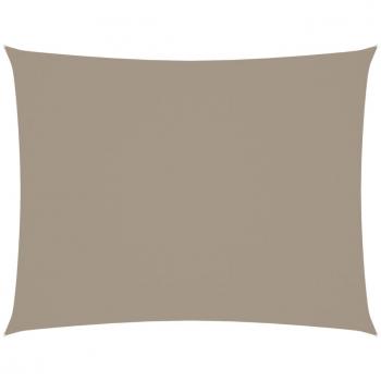 Toldo de vela rectangular tela Oxford gris taupe 3x4 m