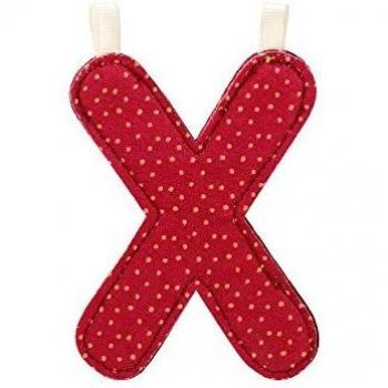 Letra X decorativa reversible de tela Lilliputiens (9,5 cm)