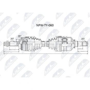 Árbol de transmisión NTY NPW-TY-060 con características mejoradas