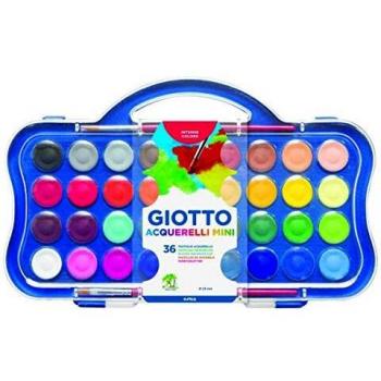 Giotto Acuarelas Mini 23 Mm. Est. 36 Uds. + 2 Pinceles