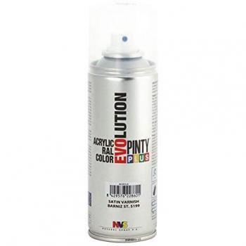 AGROFER Pintura spray Acrílica Barniz Satinado PINTYPLUS EVOLUTION 270cc Satin varnish S199, Único, Estándar