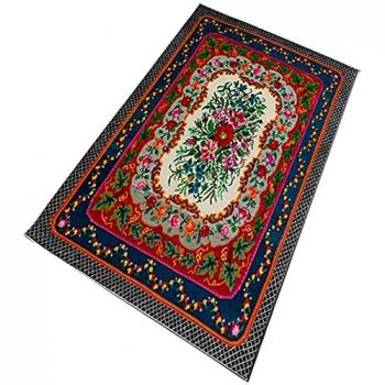 Alfombra de poliéster estampada 80 x 120cm modelo LaAbuela multicolor