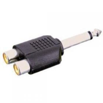 Adaptador Mono 6.35 mm a Doble Hembra RCA Electro Dh 13.530 8430552022670