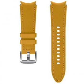 Correa Híbrida de Cuero para Galaxy Watch4 / Galaxy Watch4 Classic (20 mm, S/M) Mostaza