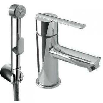 Tres Griferia - Monomando Lavabo Para Wc Duchita Con Cierre Y Flexo Satin