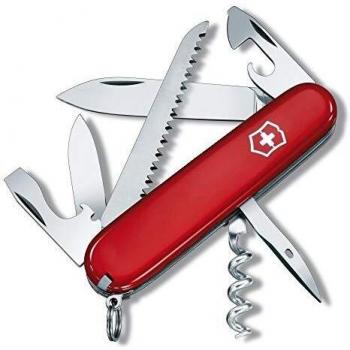 Victorinox 1.3613.71Navaja Medio Camper, Registrato Campeggio, Rojo, M