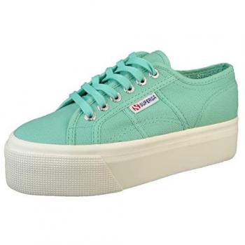Superga 2790 Linea Up and Down Trainer Female Green Water UK Size 5