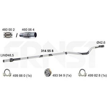 Tubo de Escape ERNST Abgasrohr Central para Fiat y Ford 1790285 51929641 Mecs515230c1a 314558