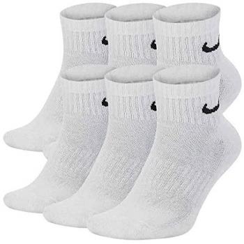 Nike Everyday Cushioned Ankle Sports Socks 6 Pack White, Size: 42-46