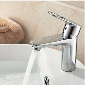 Grifo Monomando para Lavabo con Desagüe Fijo y Doble Agujero - Modelo 5948