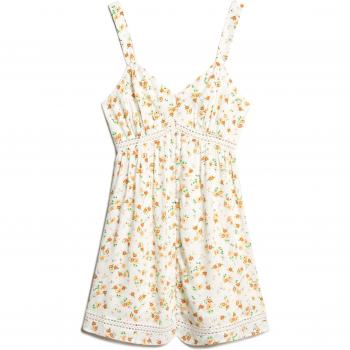 Vestido Corto Sin Mangas de Encaje Blanco Superdry para Mujer