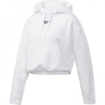 Sudadera con Capucha Mujer Reebok Sportswear Cropped Blanco