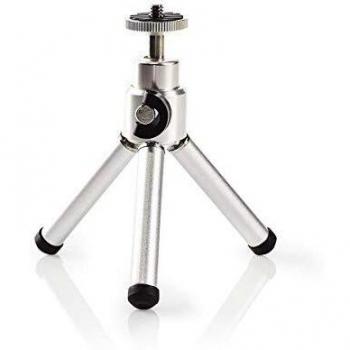 Nedis Trípode Nedis - Minitrípode - Panorámica e Inclinación - Máx. 0,8 kg - 15 cm - Negro/Plata Plata 11.0 cm